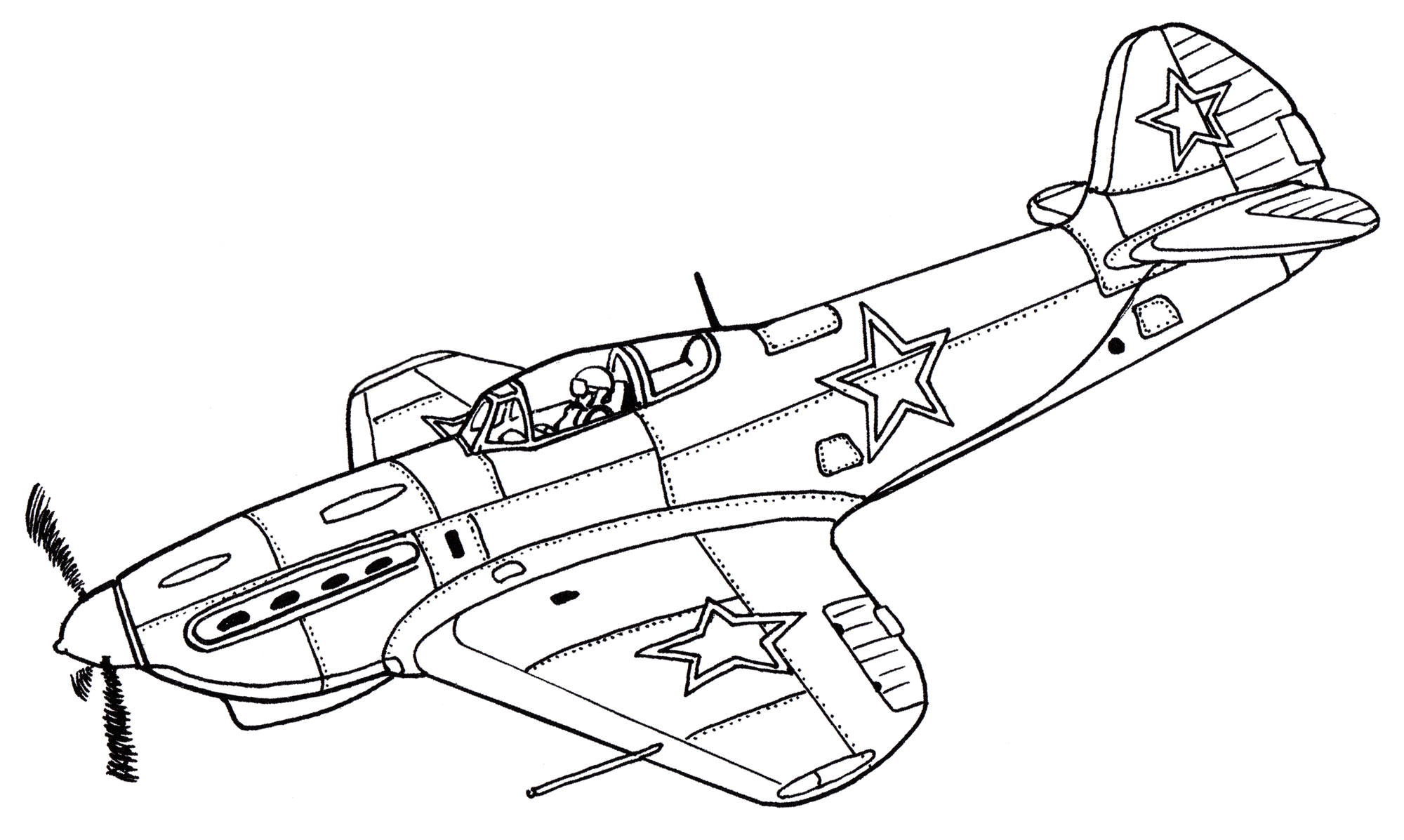 Розмальовка Як-9Д