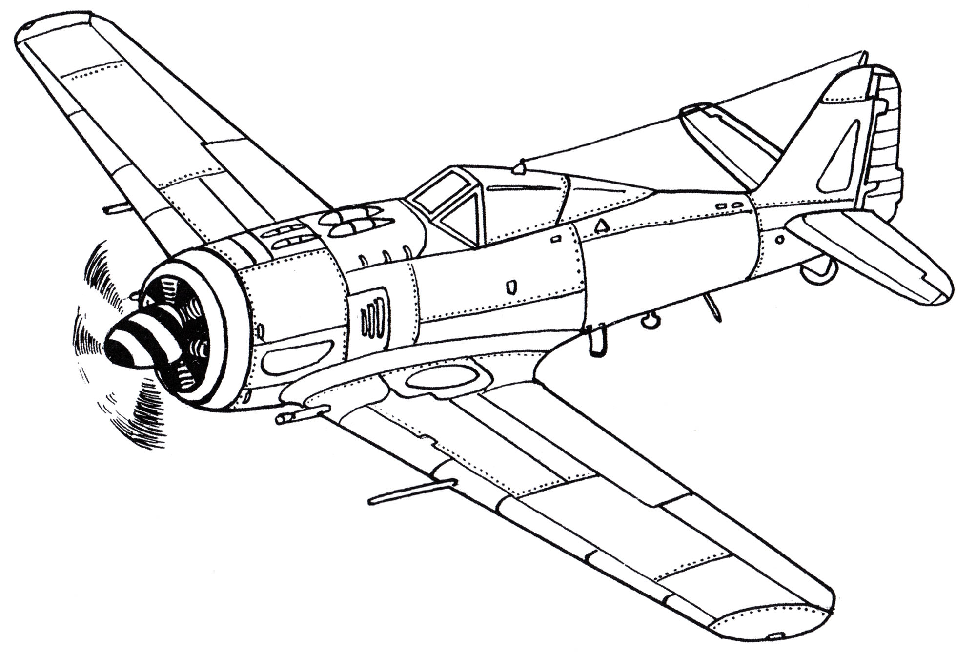 Розмальовка Focke-Wulf Fw 190