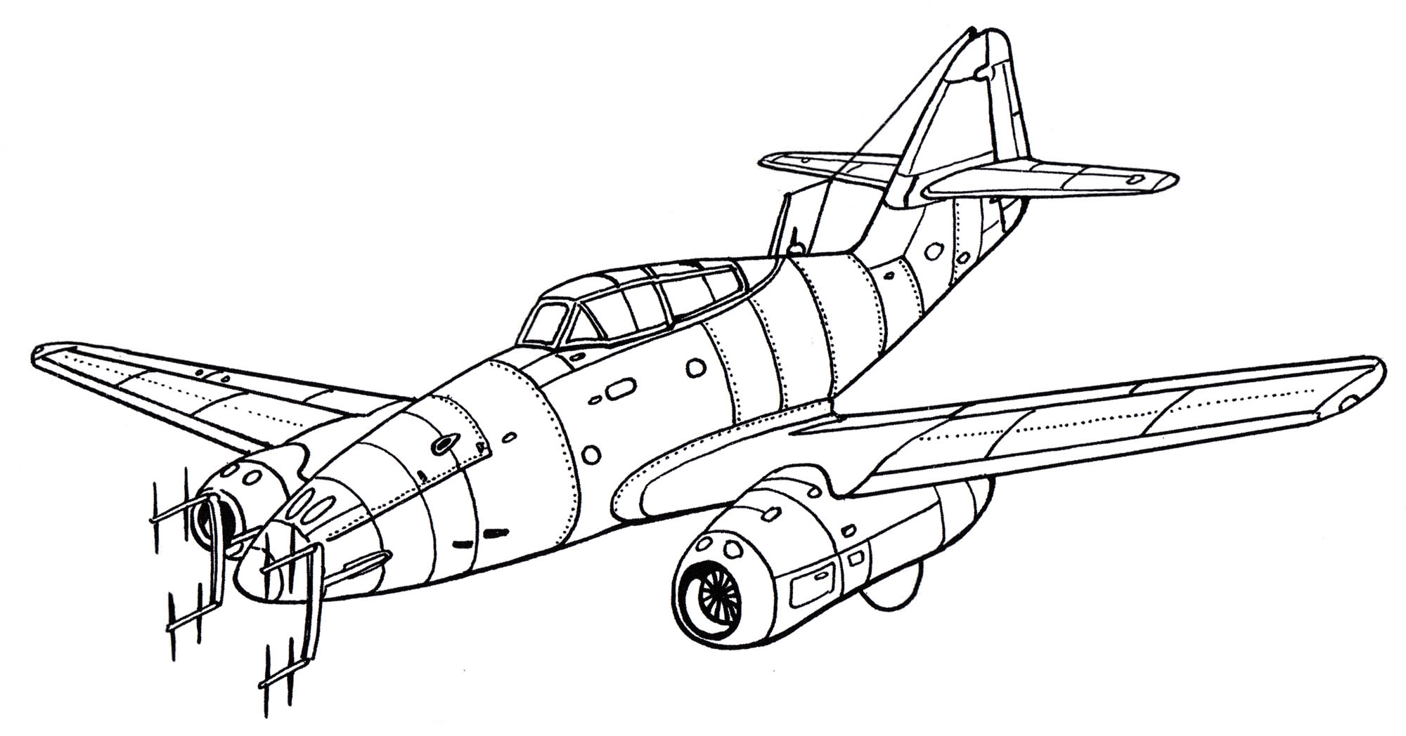 Розмальовка Messerschmitt Me 262