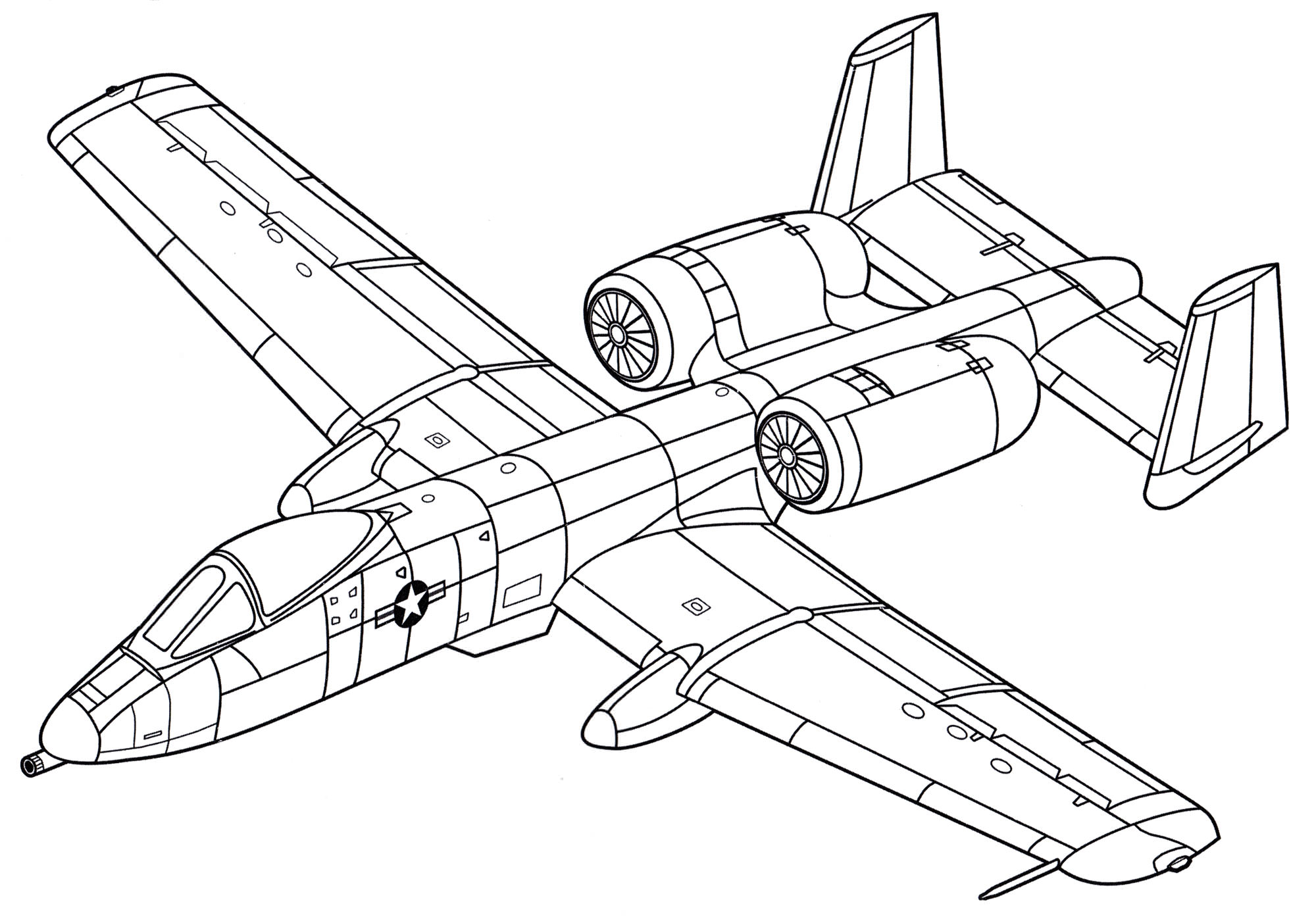 Розмальовка Штурмовик A-10A