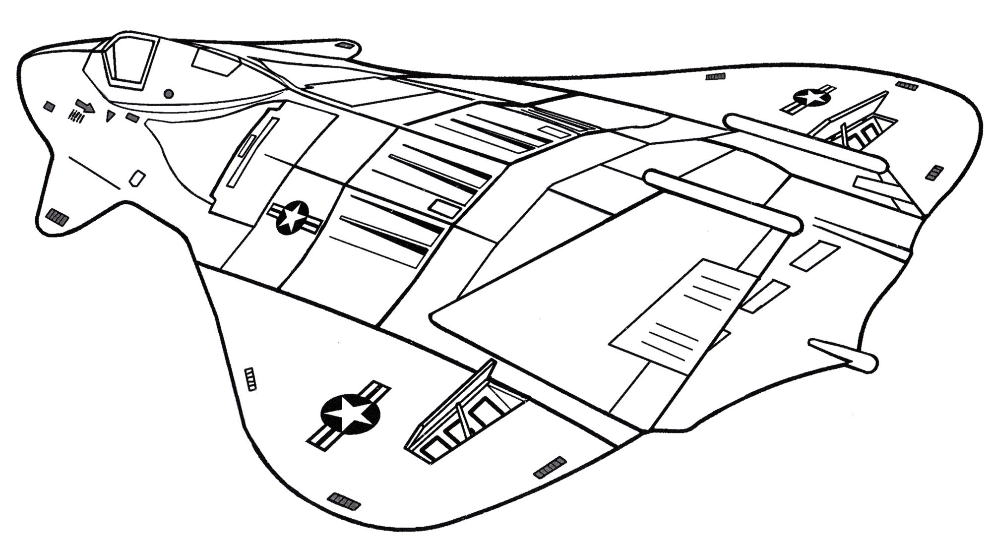 Розмальовка F-19 Stealth