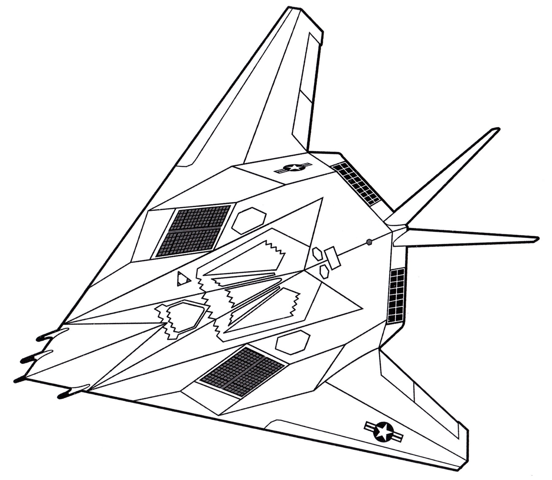 Розмальовка Lockheed F-117 Nighthawk