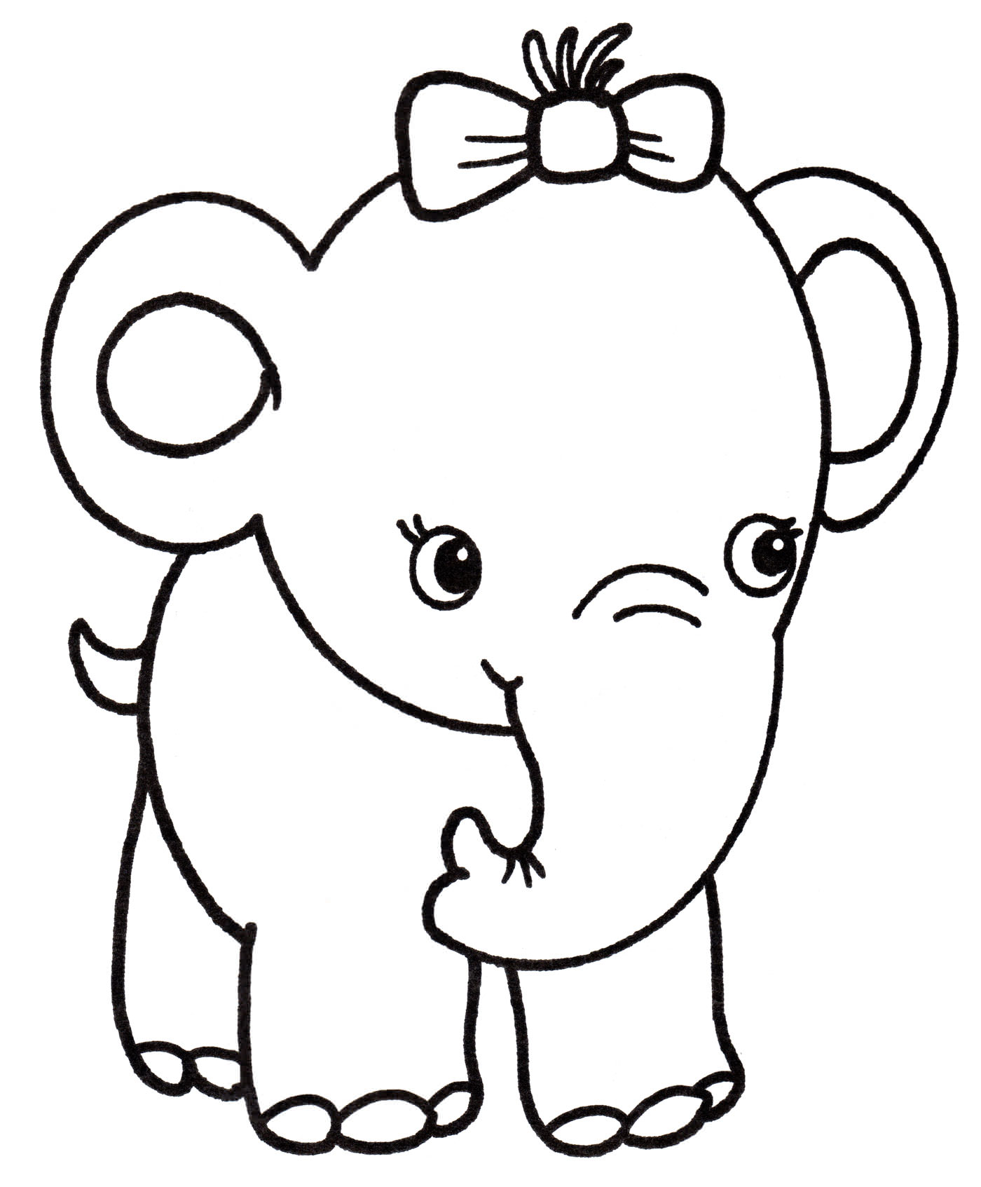 Розмальовка Веселе слоненя