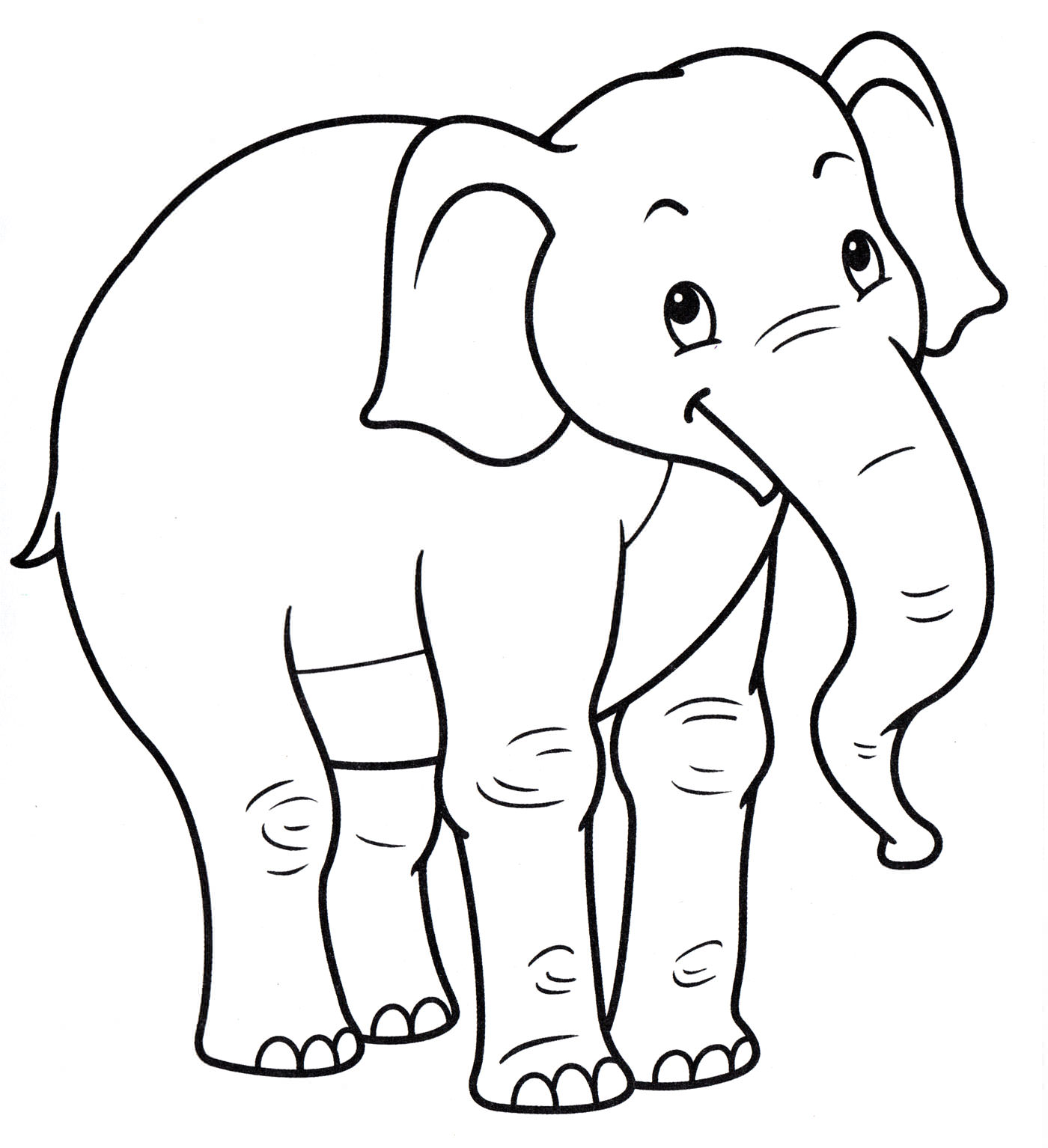 Розмальовка Радісний слон