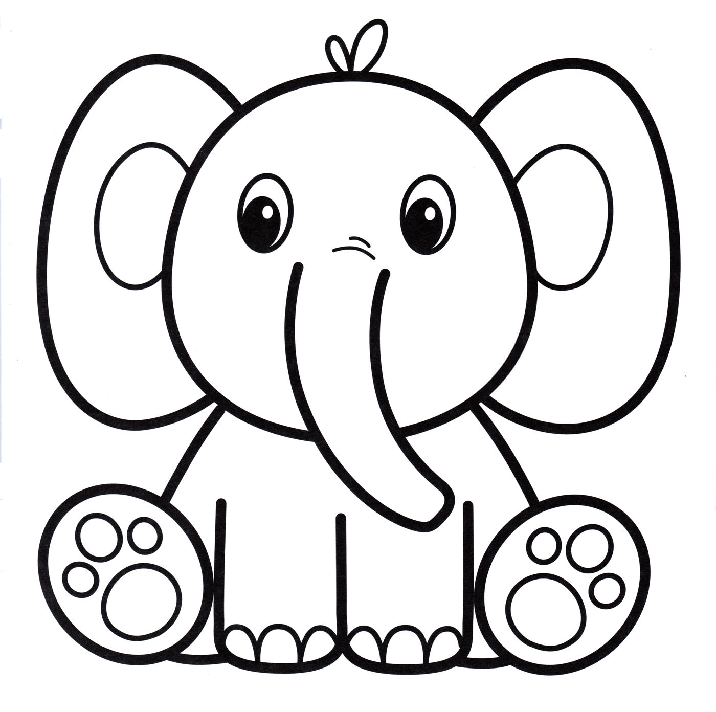 Розмальовка Маленьке слоненя