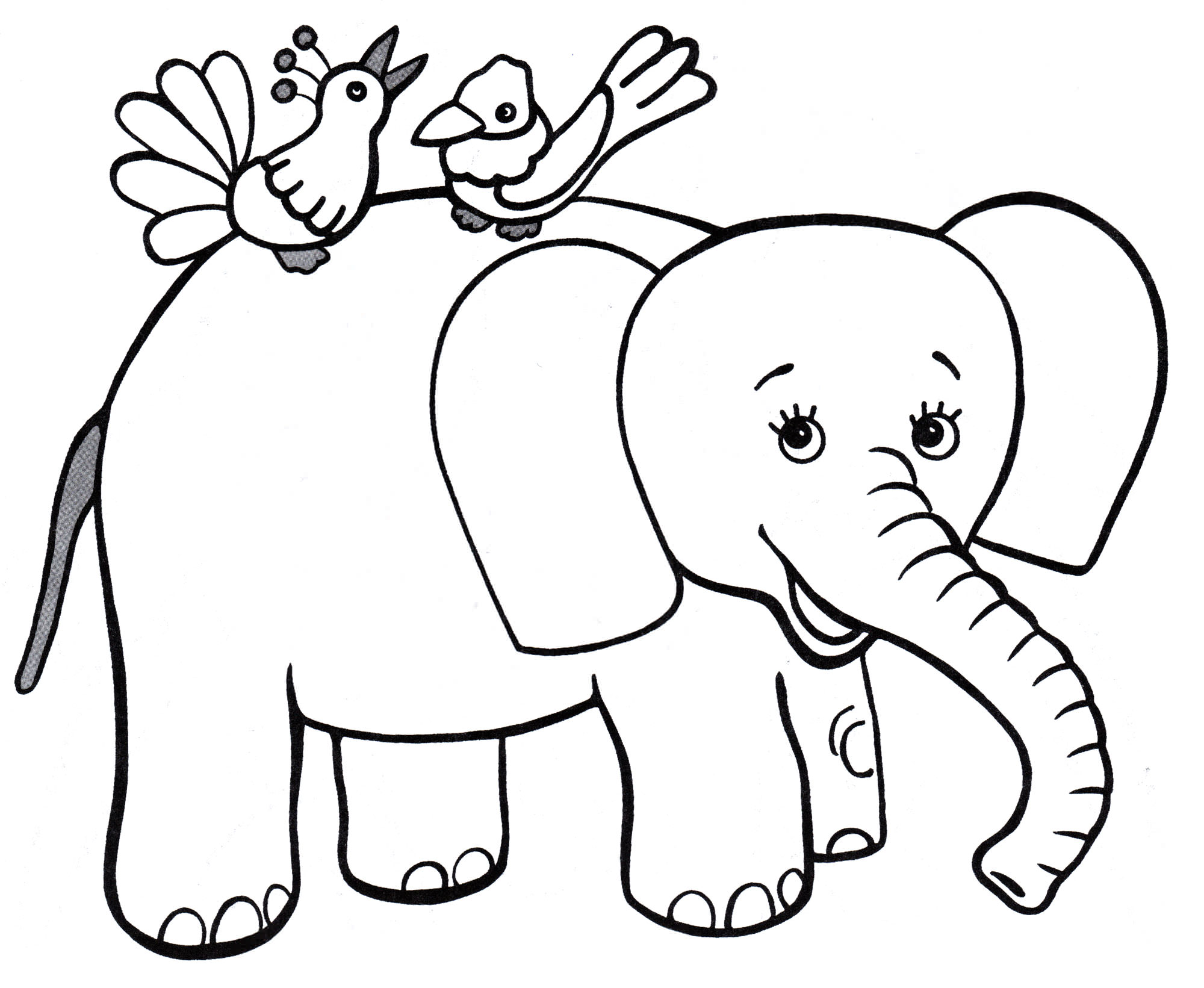 Розмальовка Добрий слоненя