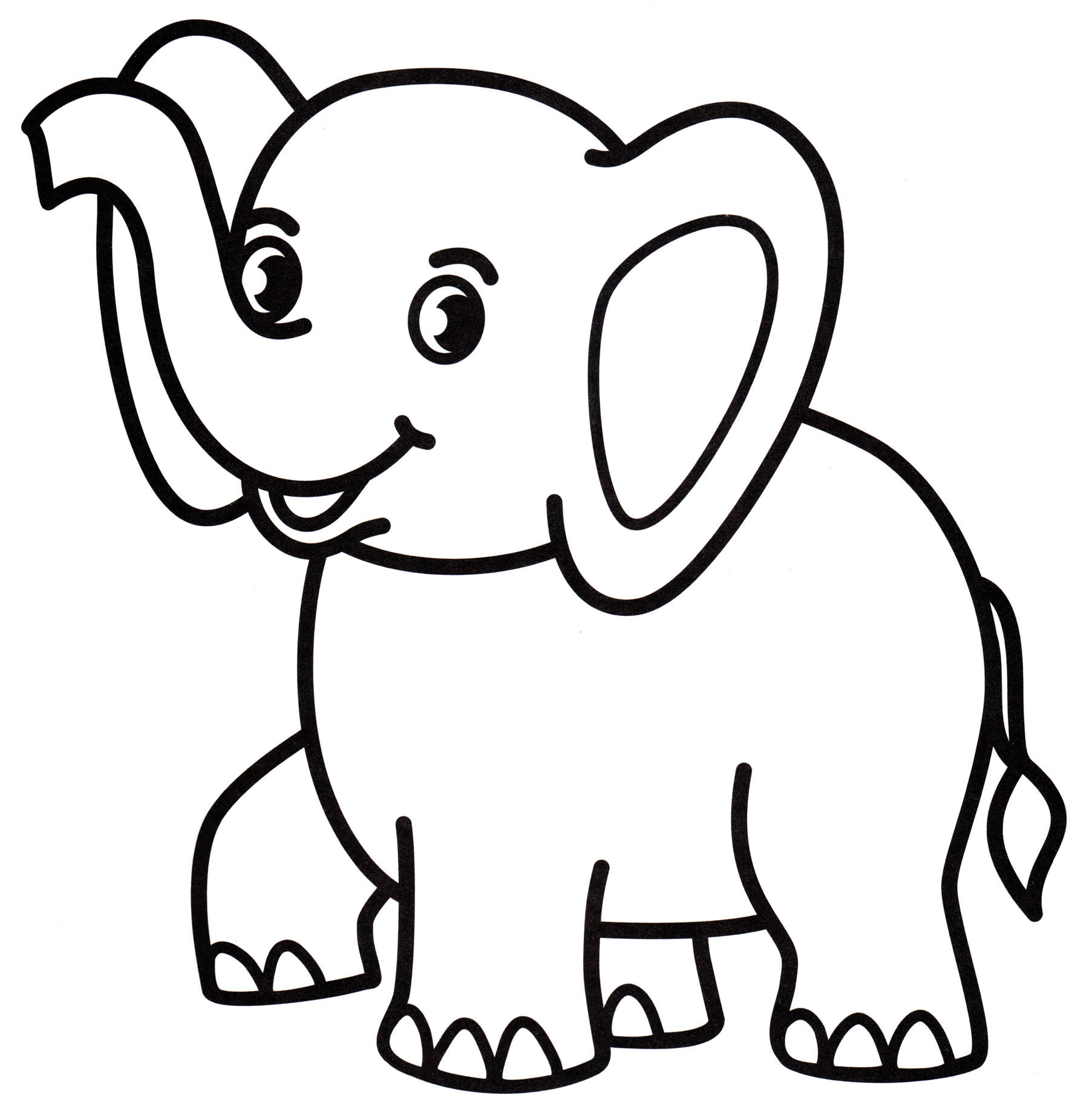 Розмальовка Слоненя тупотить ногою