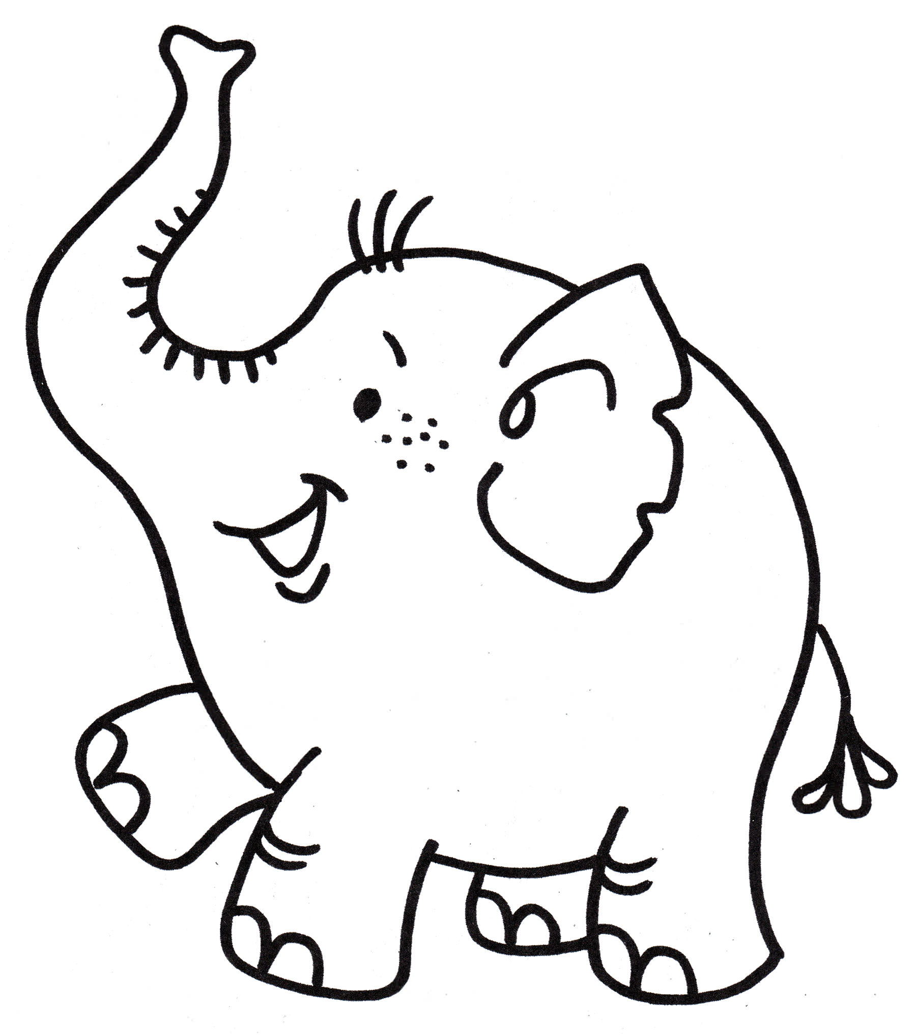 Розмальовка Малюк слоненя