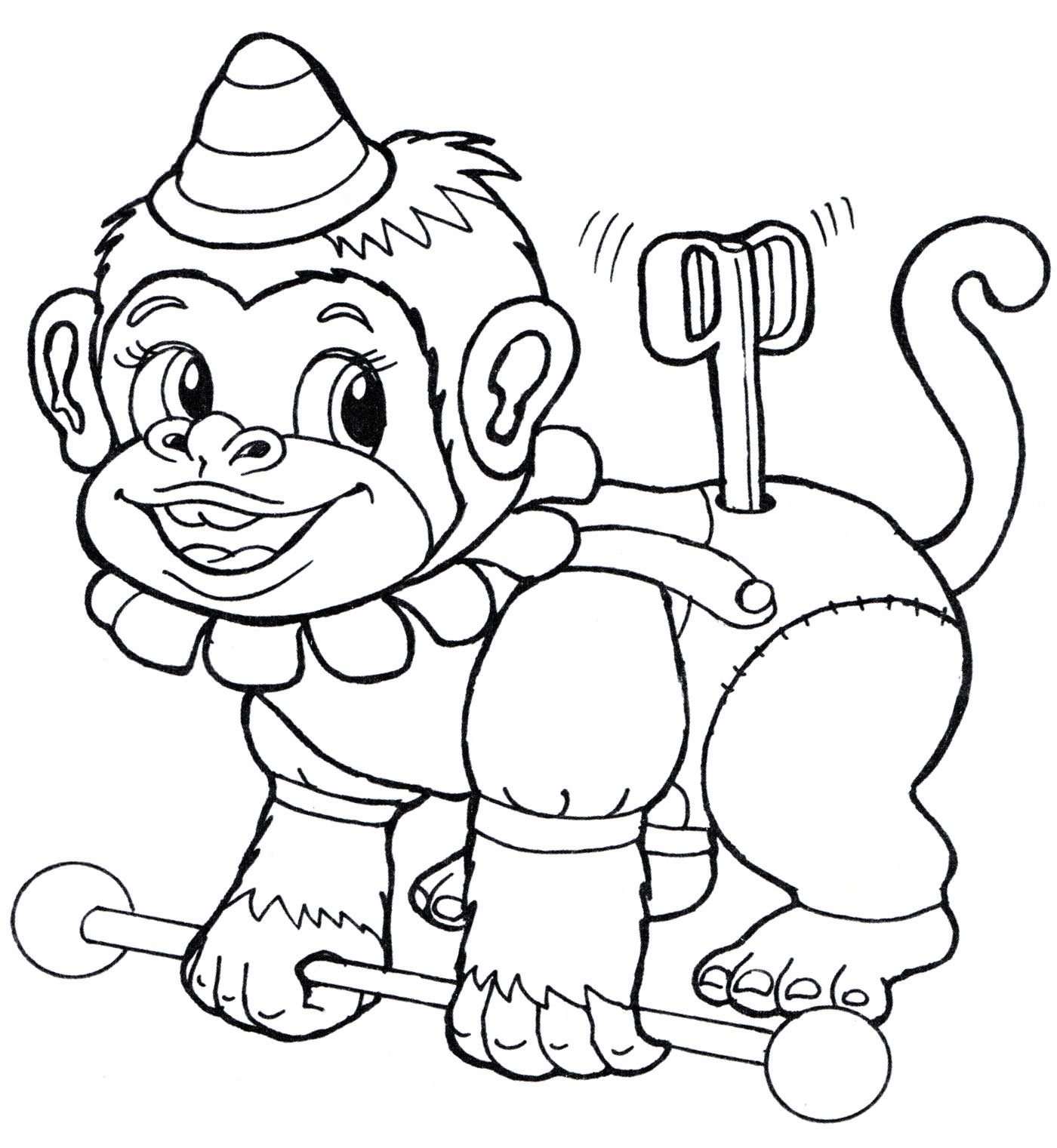 Розмальовка Заводна мавпочка