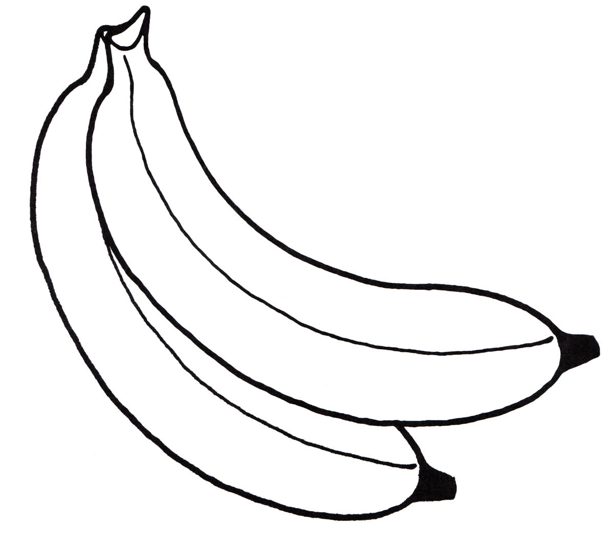 Розмальовка Два банани