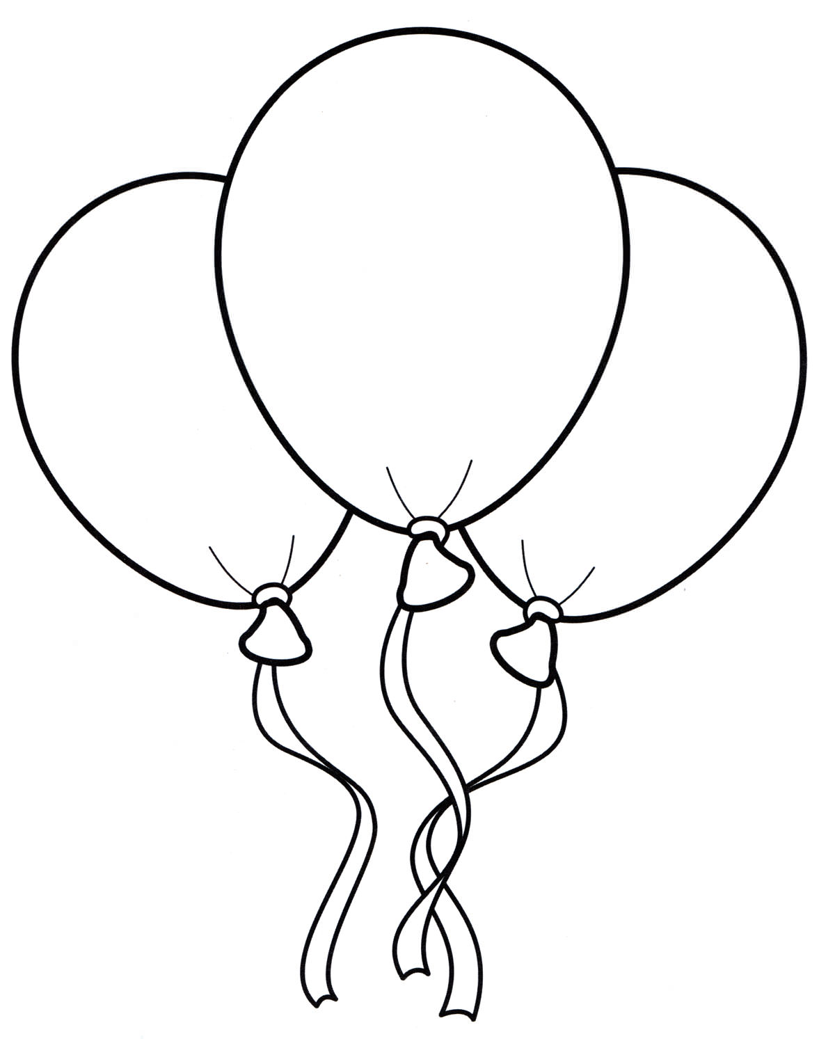 Розмальовка Повітряні кульки