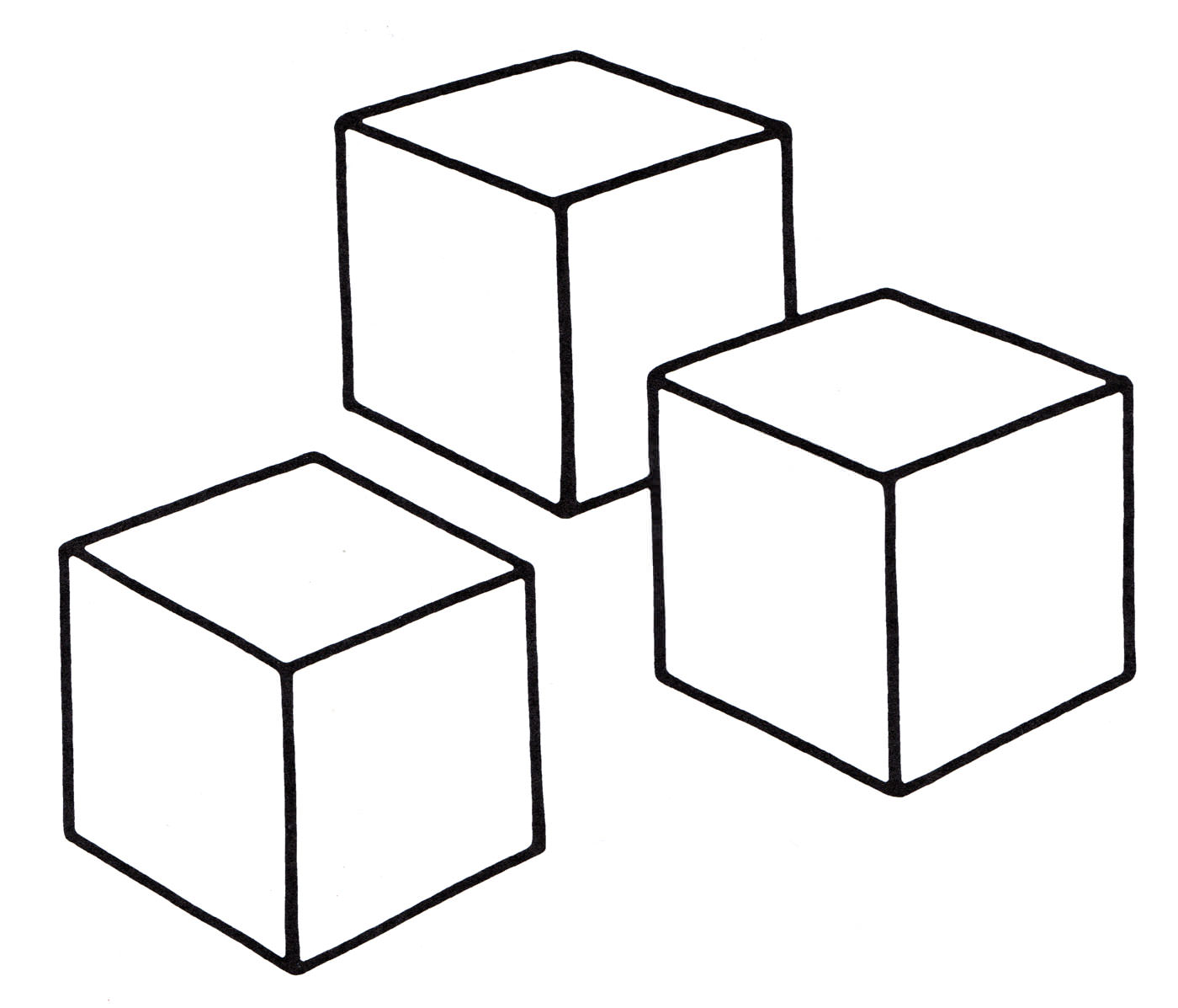 Розмальовка Кубики
