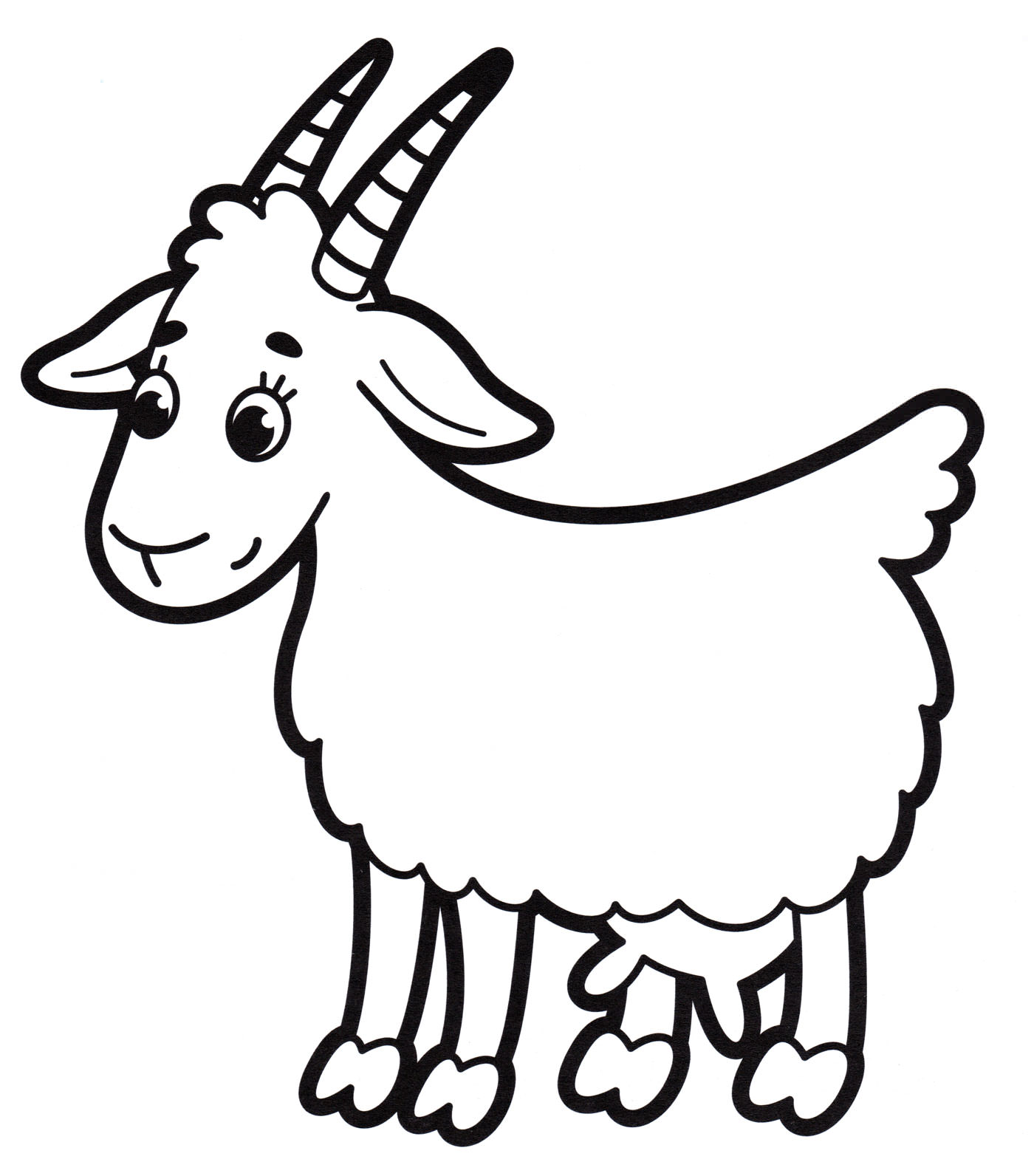 Розмальовка Рогата коза