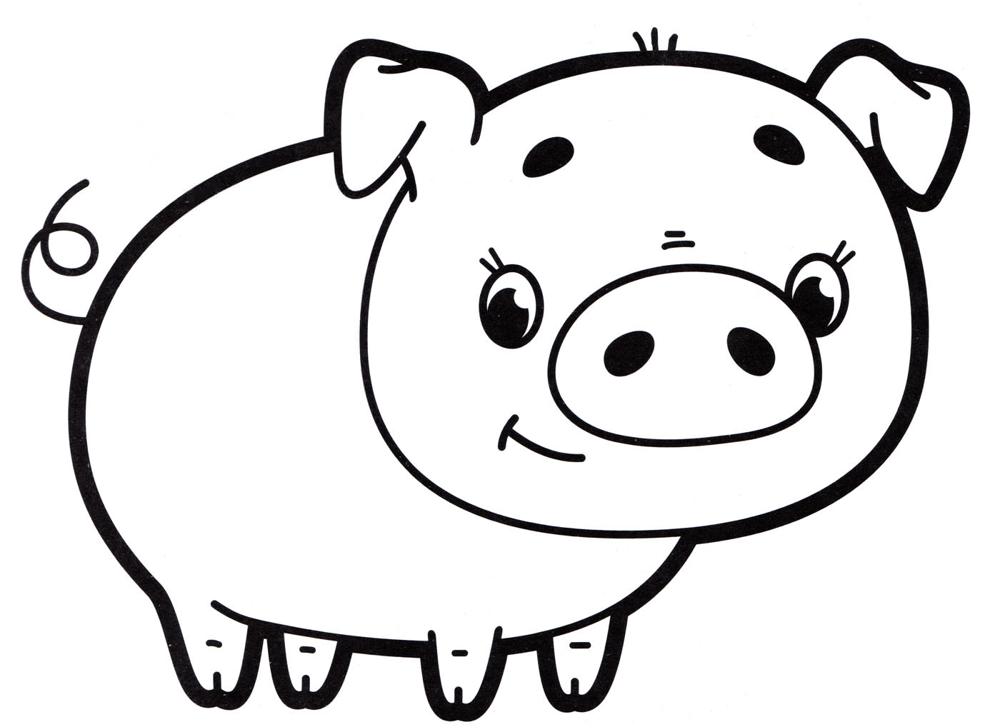 Розмальовка Мила свиня
