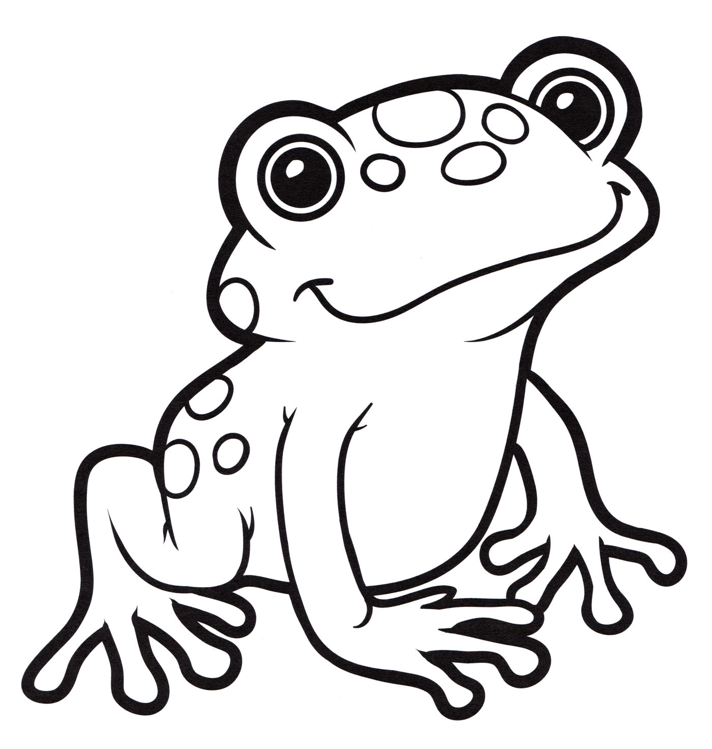 Розмальовка Веселе жабеня