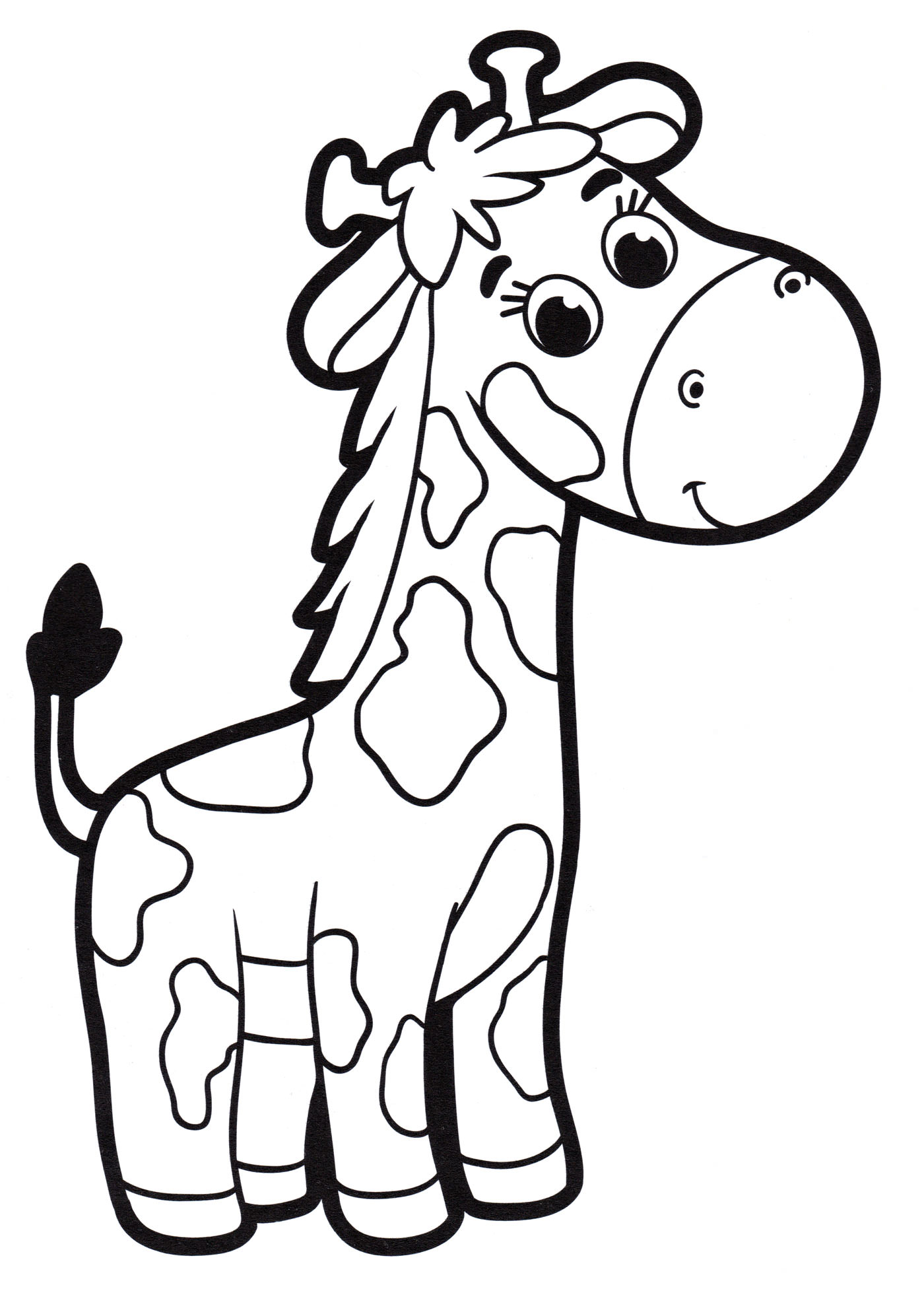 Розмальовка Малюк жирафік