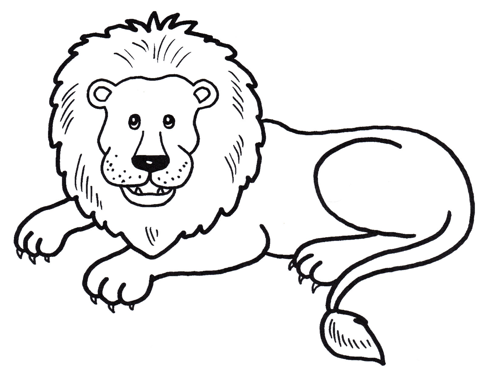 Розмальовка Лев із гривою