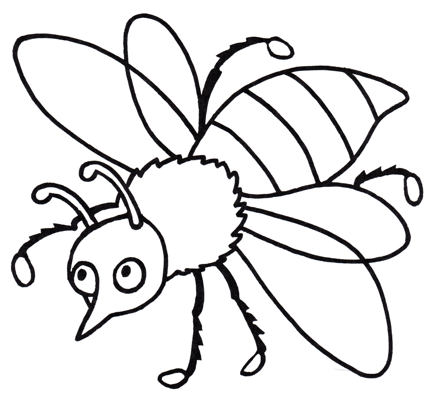 Розмальовка Працьовита бджілка