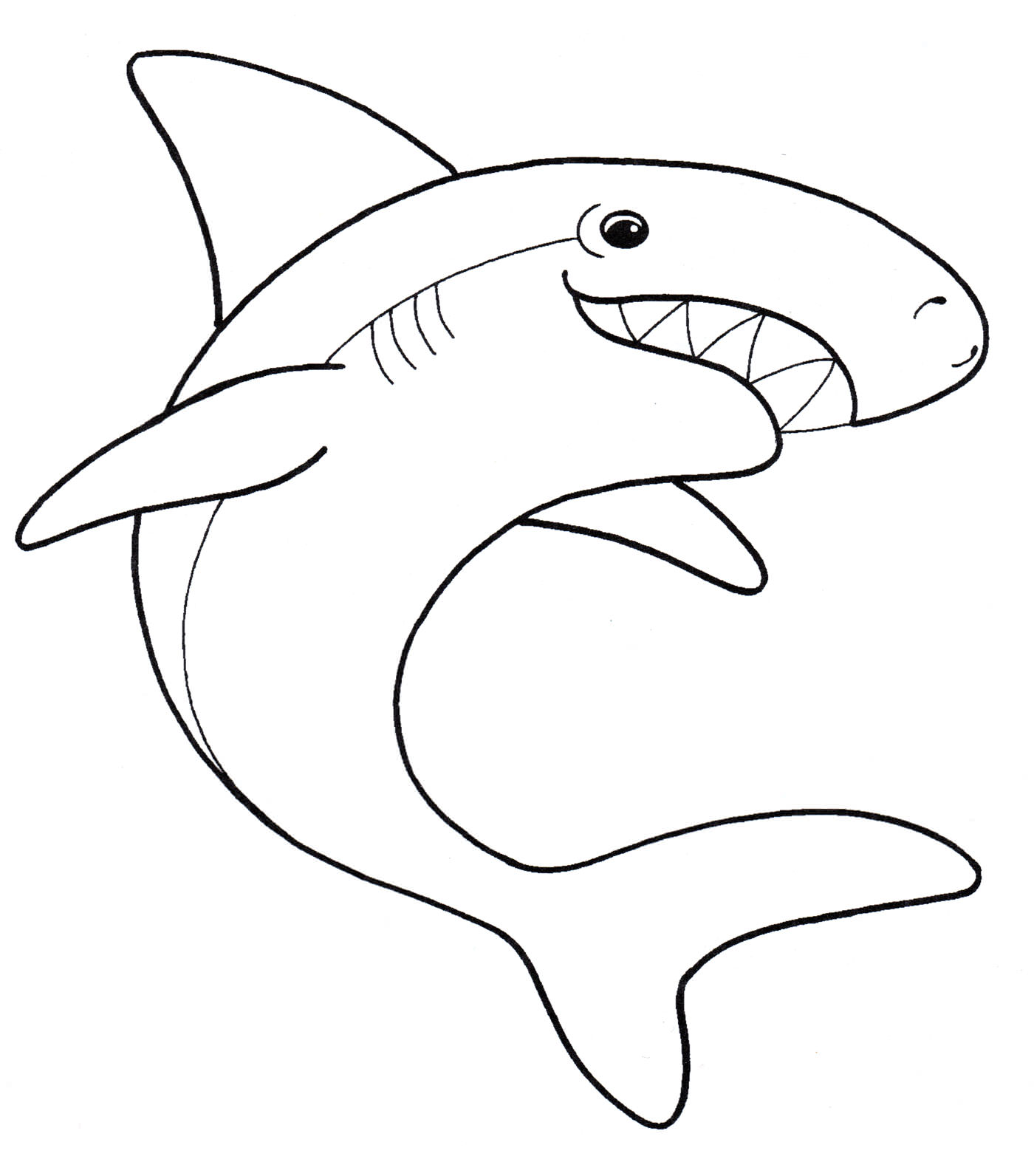 Розмальовка Зубаста акула