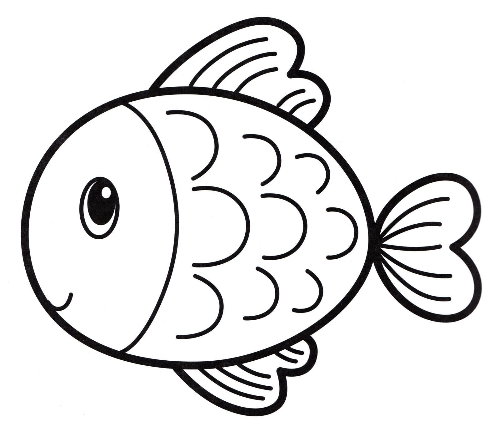 Розмальовка Маленька рибка