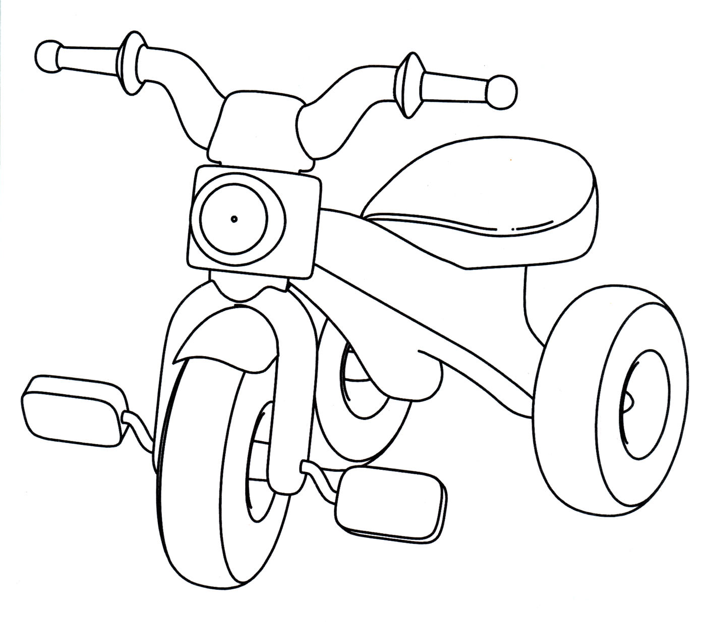 Розмальовка Триколісний велосипед