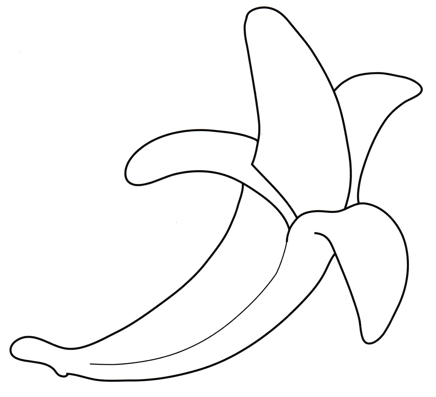 Розмальовка Очищений банан