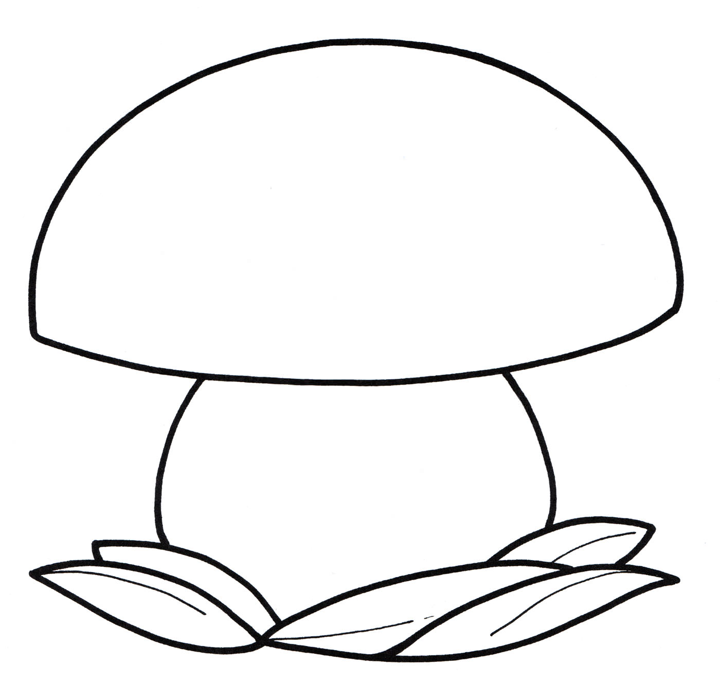 Розмальовка Великий білий гриб