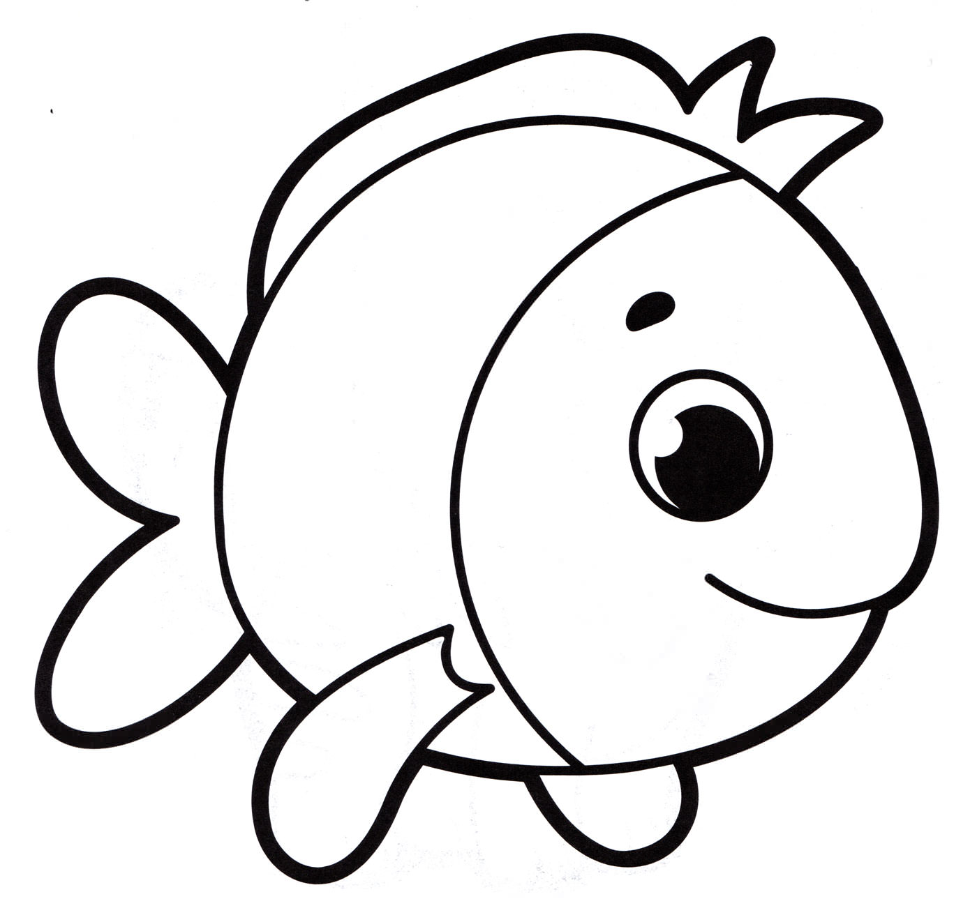 Розмальовка Рибка малюк