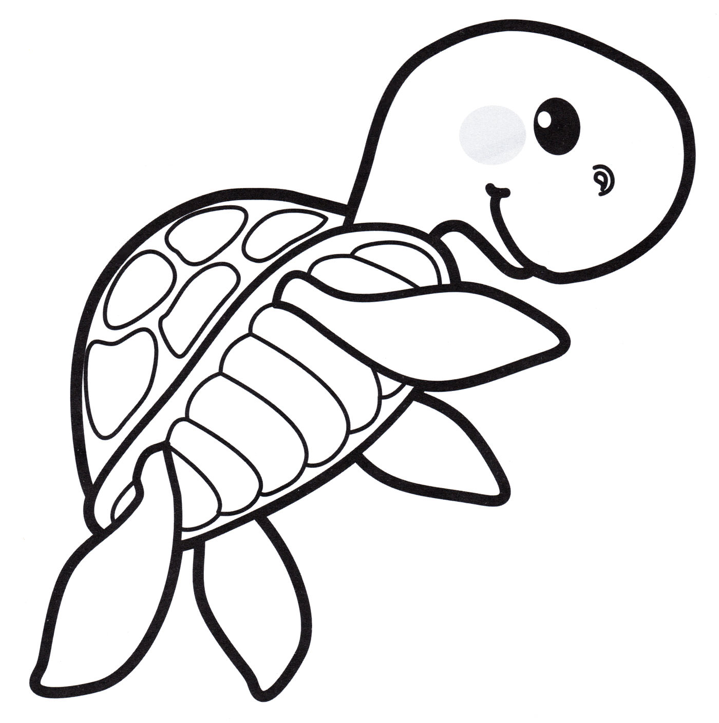 Розмальовка Маленька морська черепаха