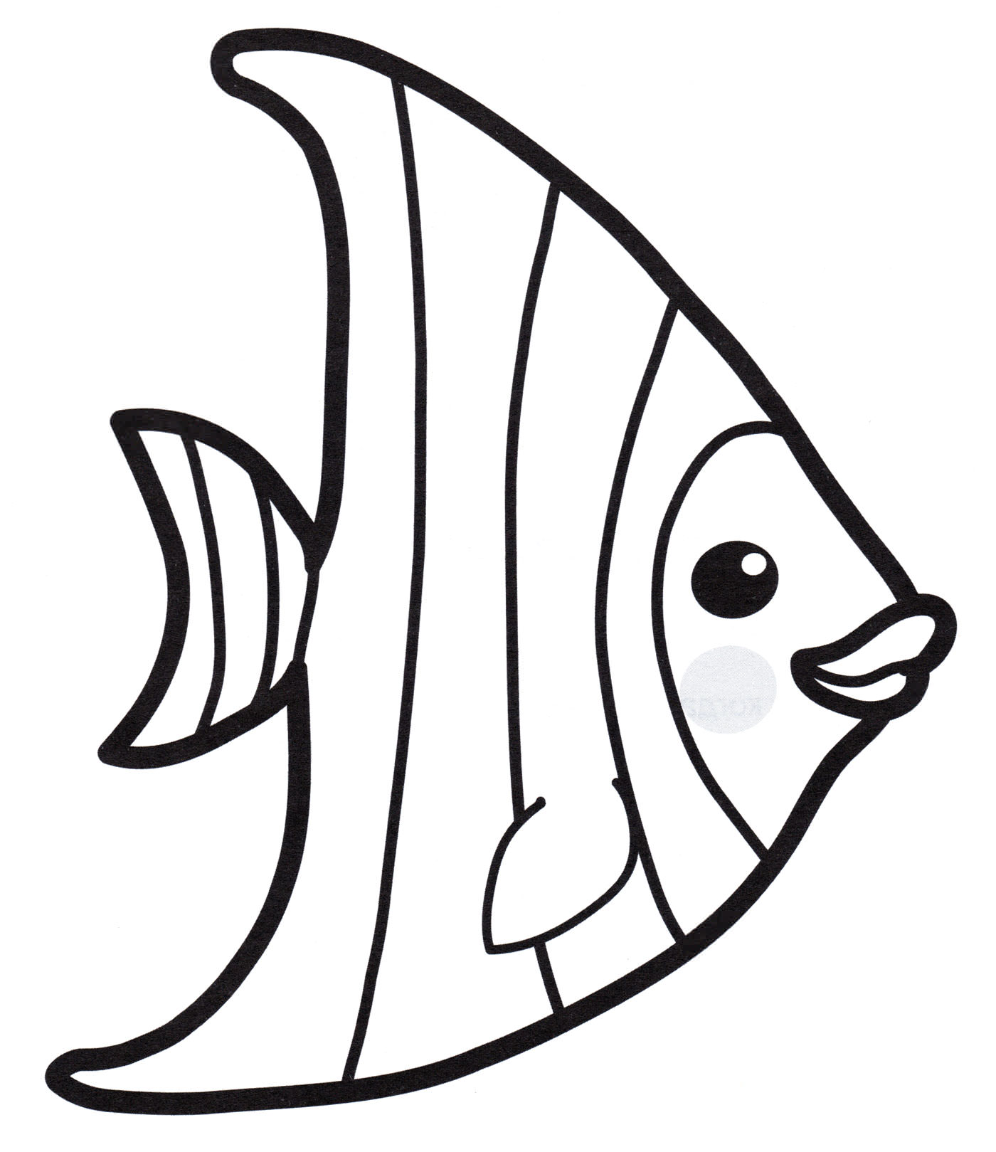 Розмальовка Смугаста рибка