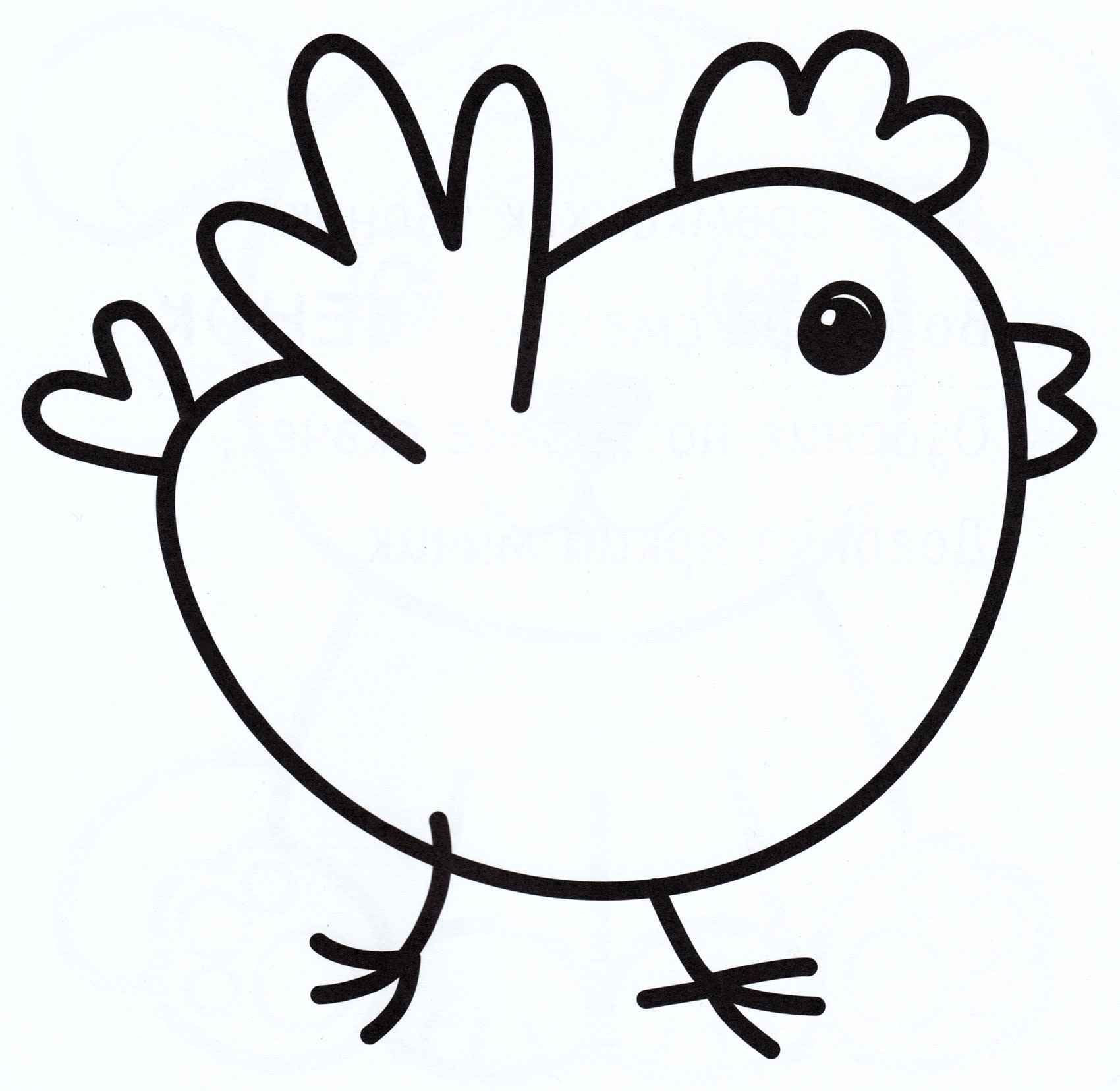 Розмальовка Малюк курча