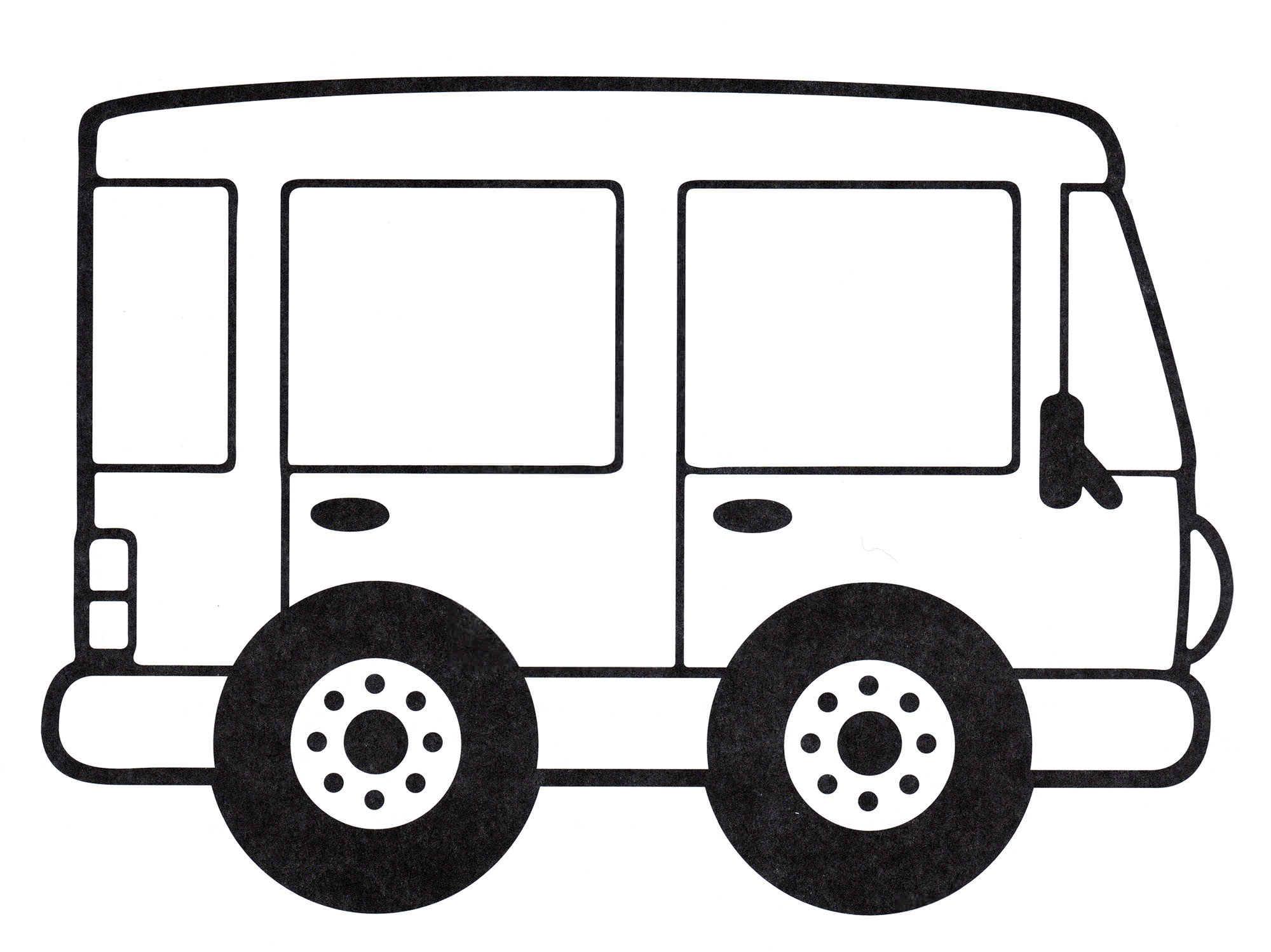 Розмальовка Маленький автобус