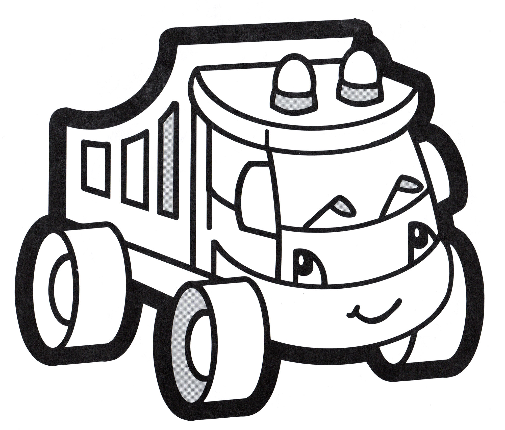 Розмальовка Милий іграшковий вантажівка