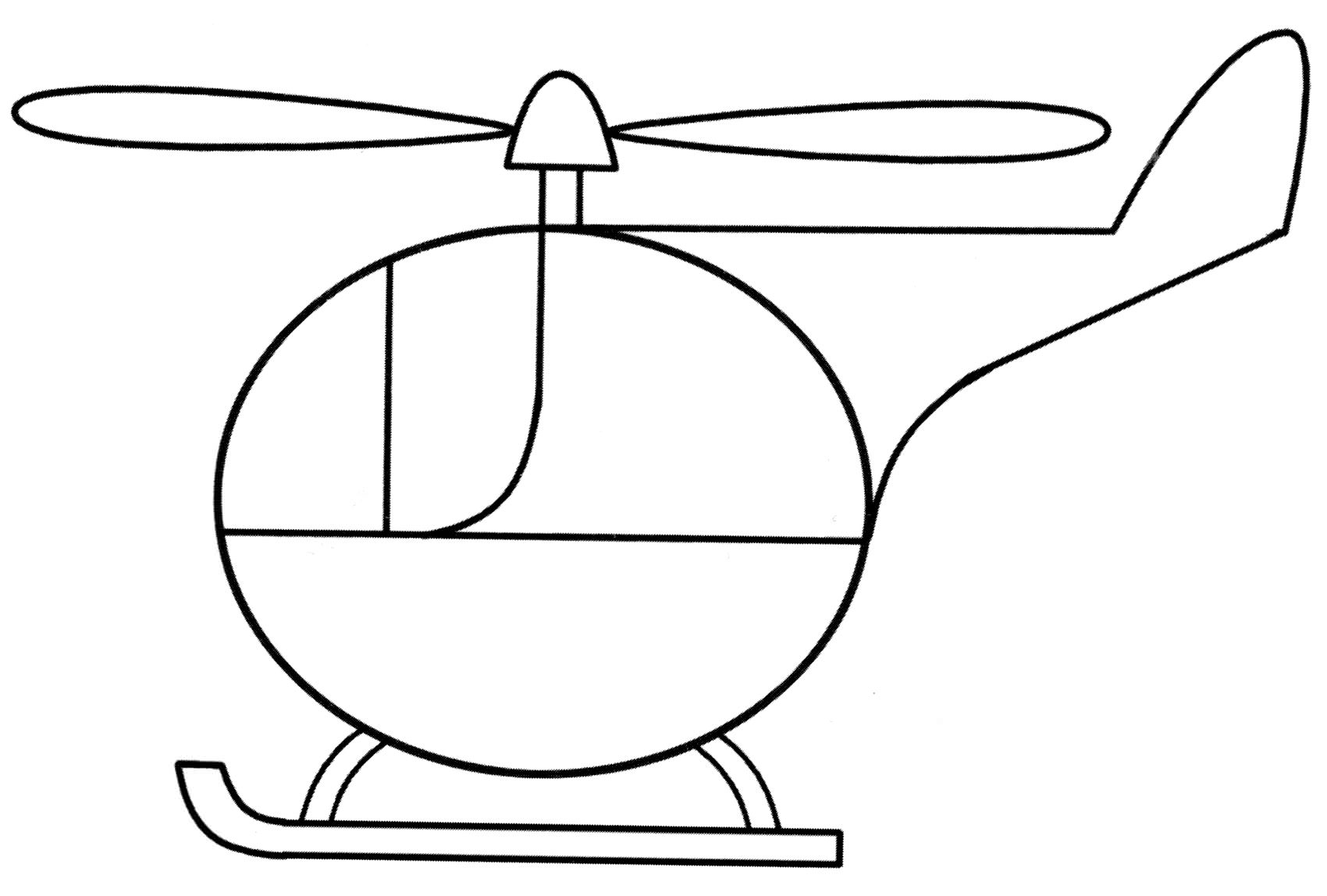 Розмальовка Маленький вертольотик