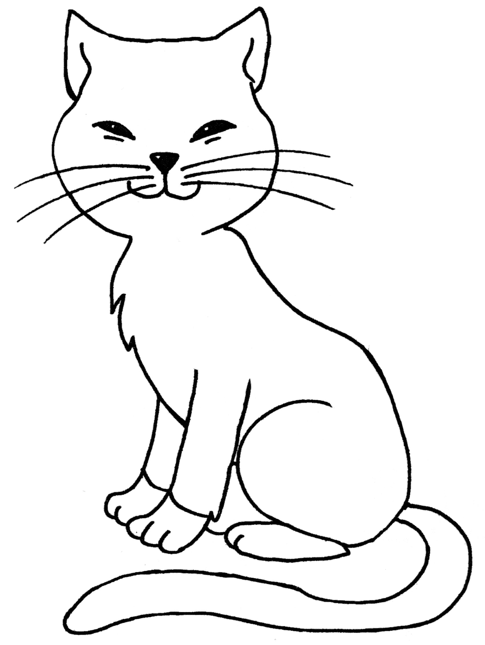 Розмальовка Вусата кішка