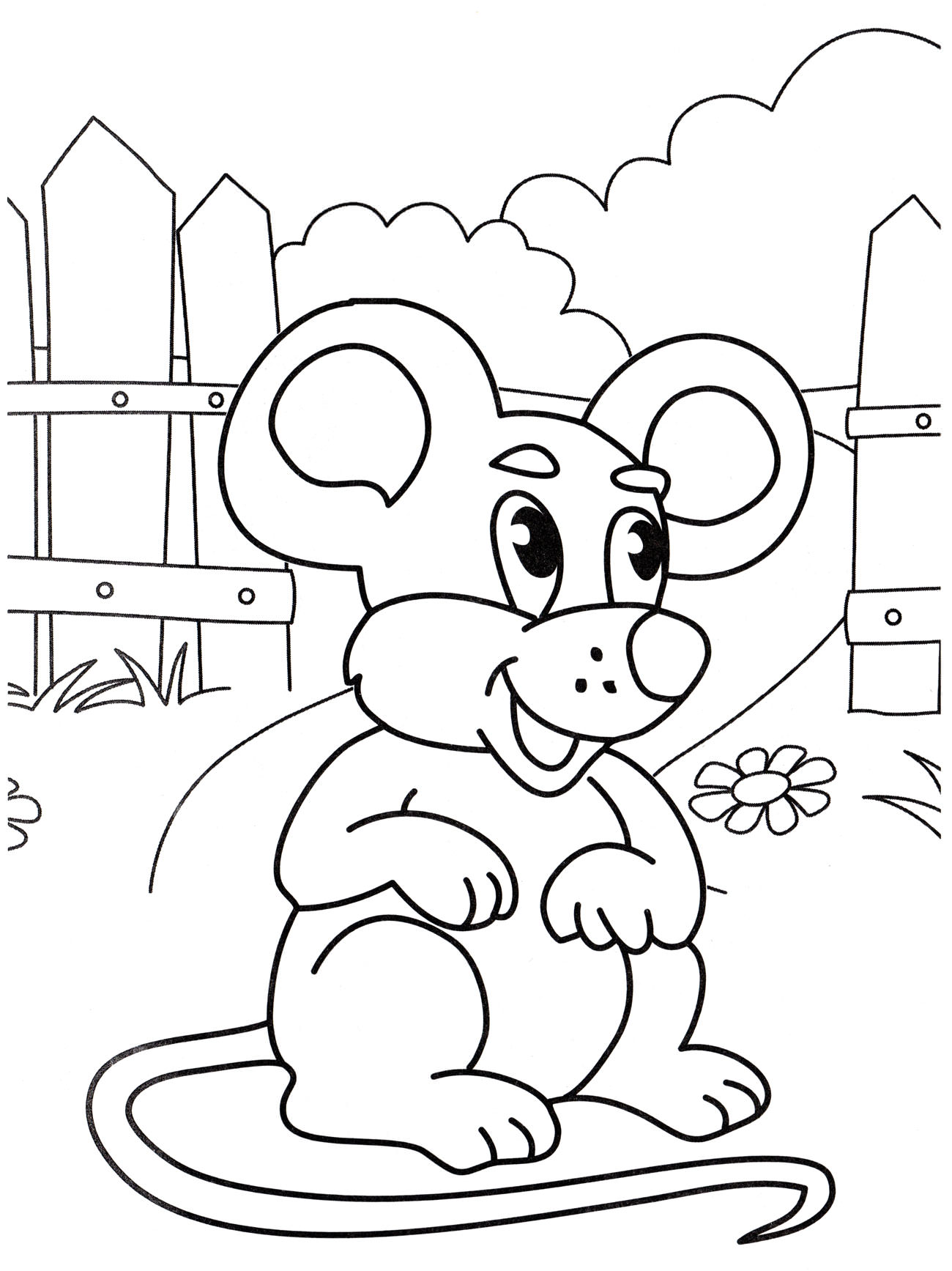 Розмальовка Вухата мишка