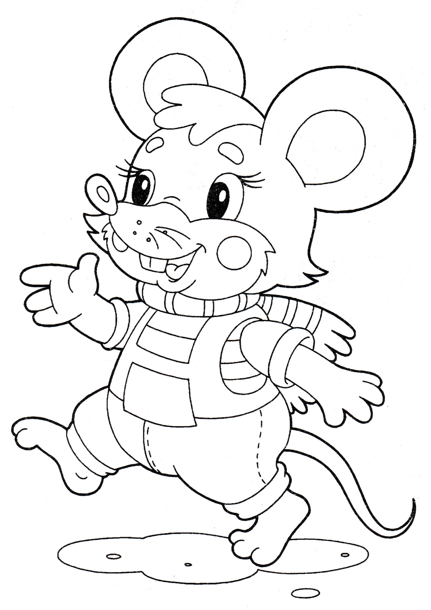 Розмальовка Весела мишка