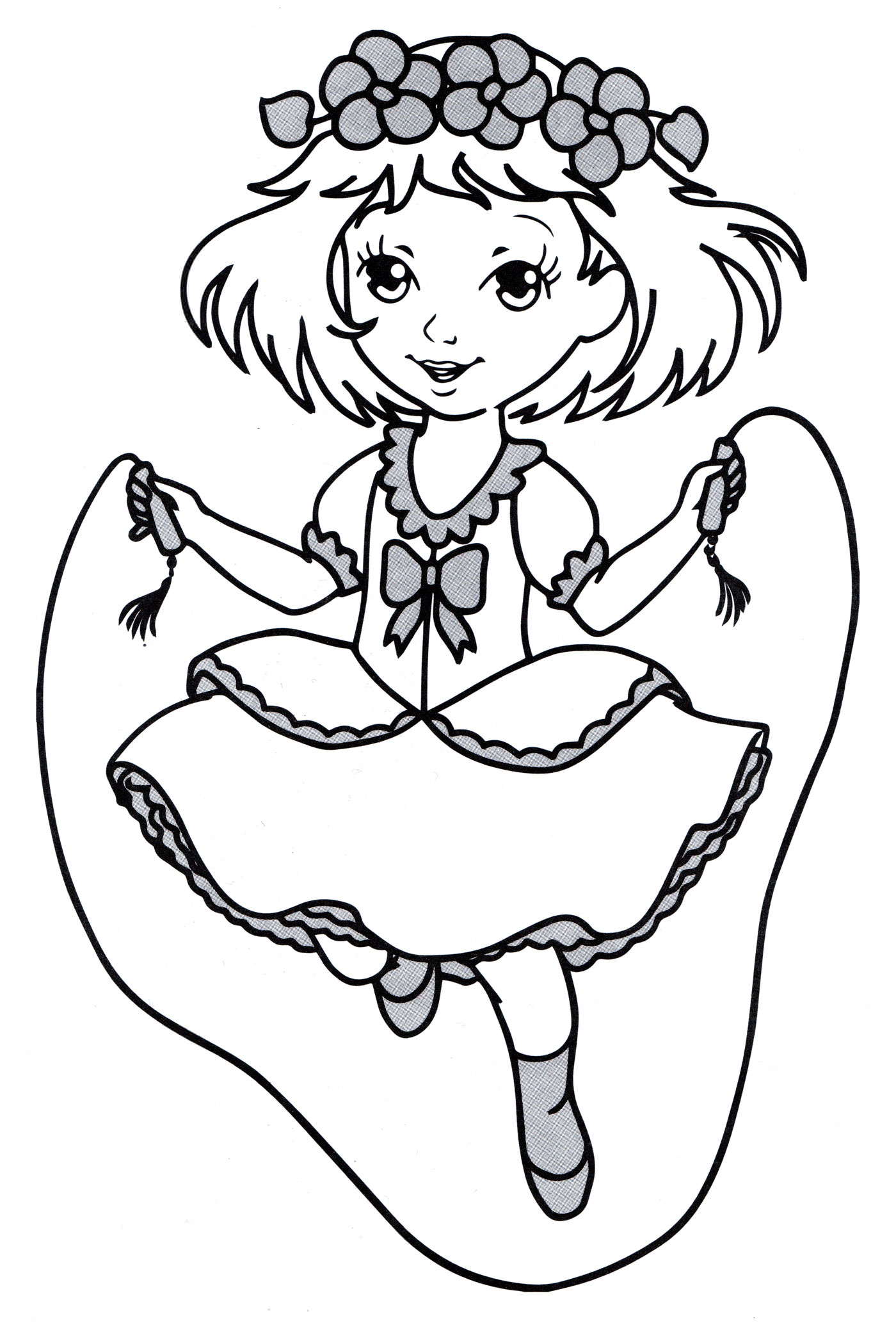 Розмальовка Принцеса зі скакалкою