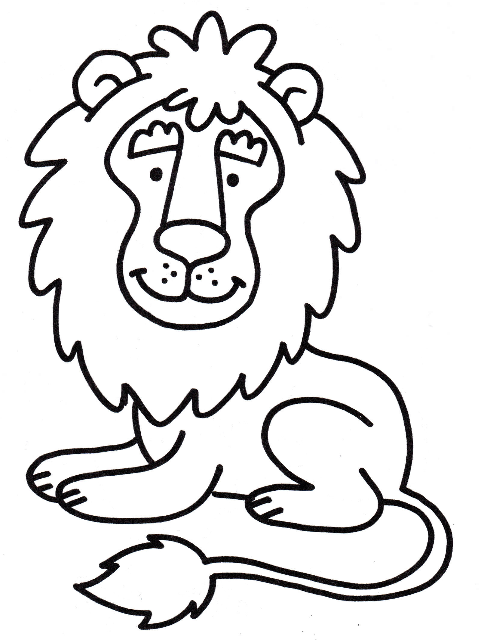 Розмальовка Милий лев