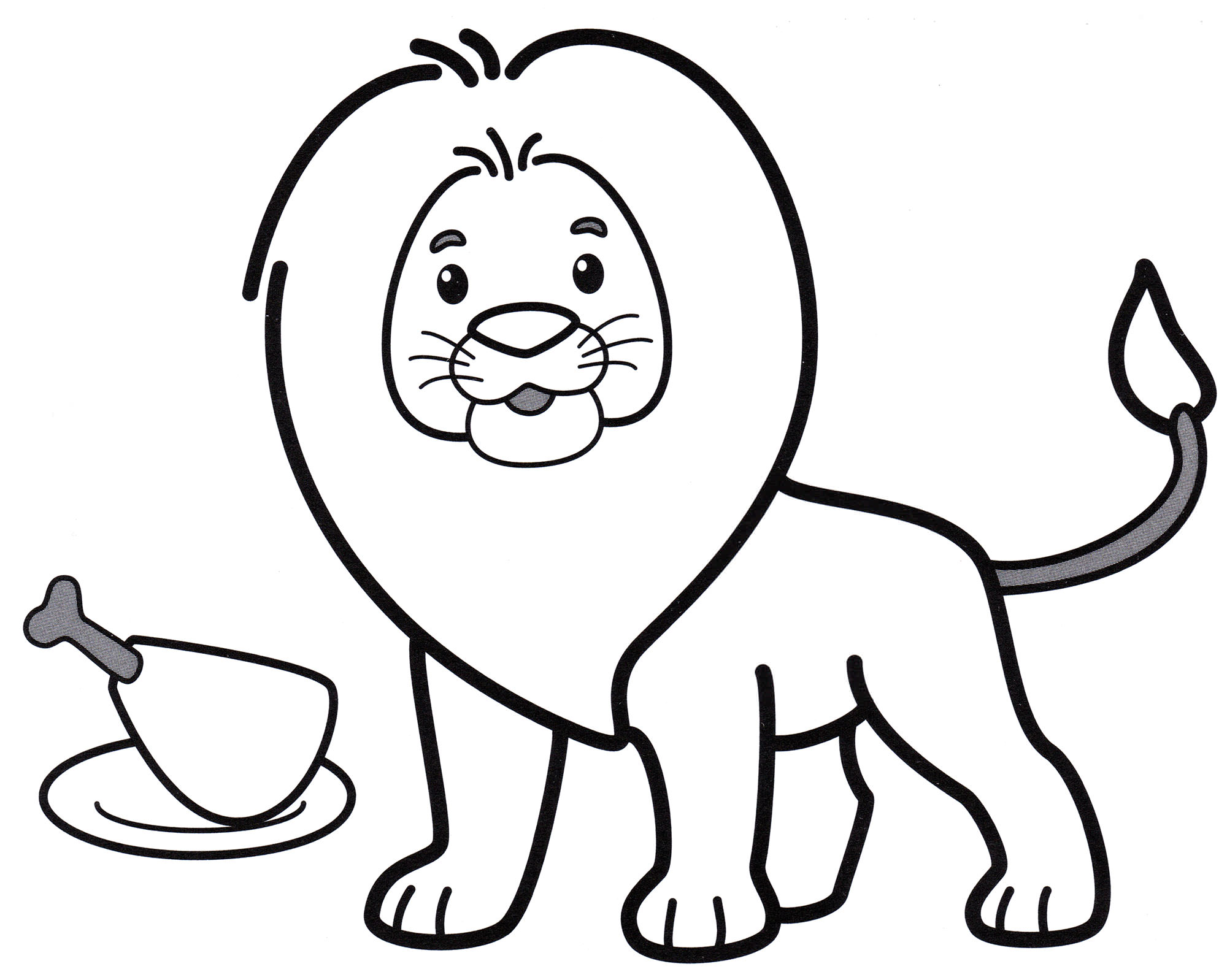 Розмальовка Грізний лев
