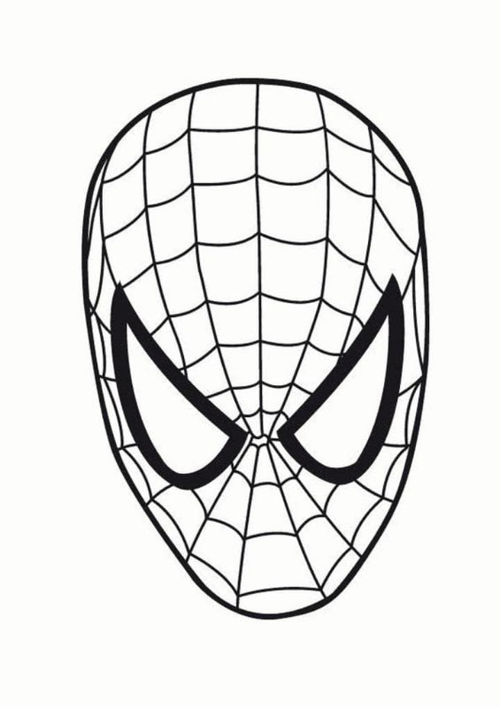 Розмальовка Маска людини-павука